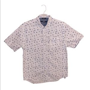 White Carbon Button Down Shirt